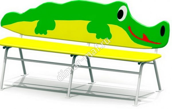 Лавочка “Крокодил” из категории Детские лавочки