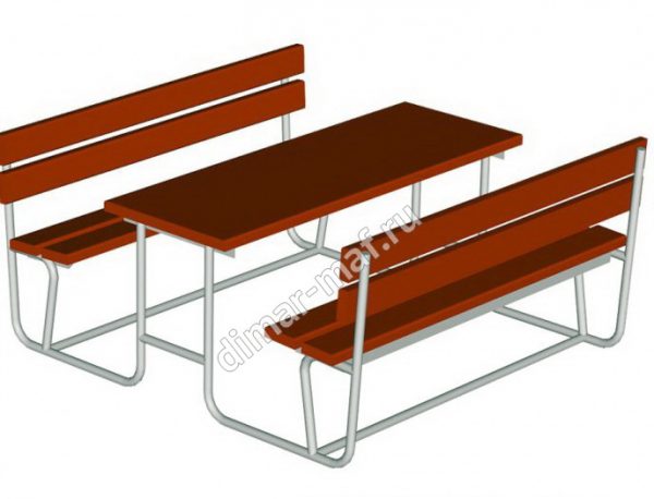 Стол со скамьями из категории Садово-парковое оборудование